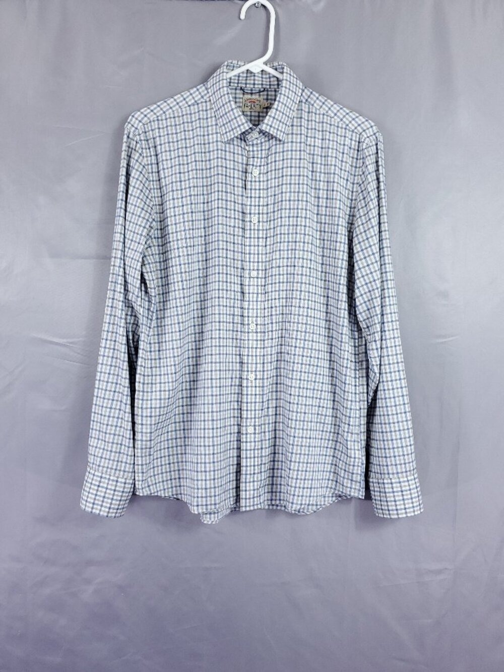 Faherty The Movement Shirt Mens Small LS Plaid Button Down Supima Cotton Blend